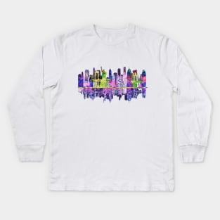 New York Skyline Kids Long Sleeve T-Shirt